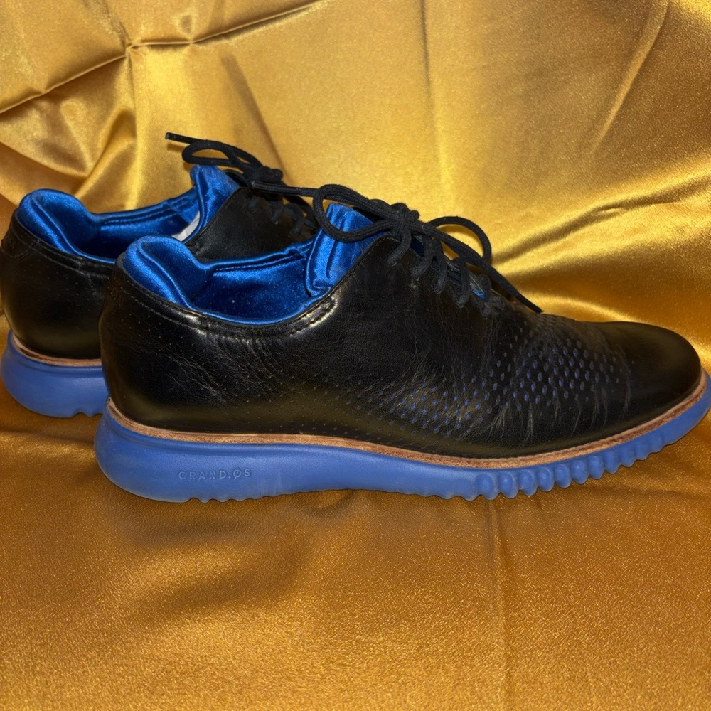 ***SOLD***. Cole Haan Black and Blue Oxfords